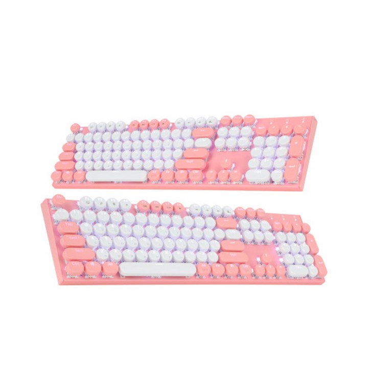 앱코 K841 조약돌 축교환 기계식 키보드 핑크 청축, 핑크
