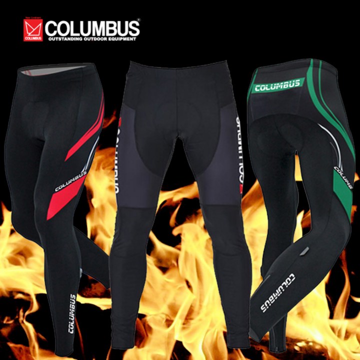 콜럼버스 자전거의류 겨울 기모 긴바지하의 타이즈