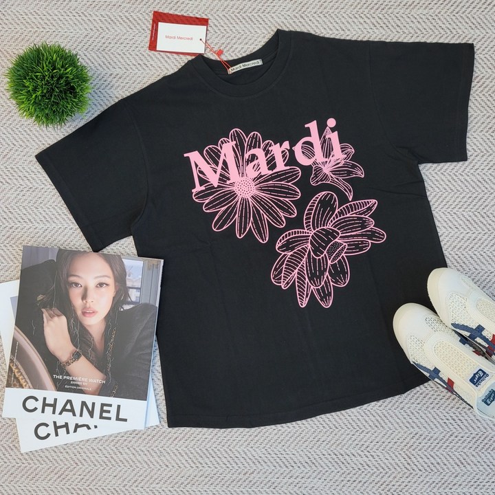 마르디메크르디 반팔 트리플 플라워 꽃 티셔츠