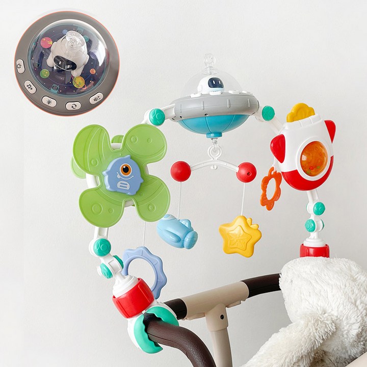 베베코지 회전 아기 모빌 유모차 카시트 침대 겸용, 1개