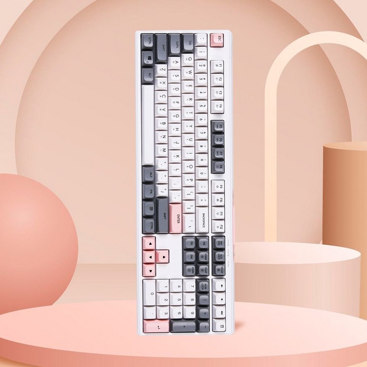 몬스타 가츠 보글보글 5세대 유선 키보드 LED 멤브레인 108키 무접점 저소음 안티고스팅