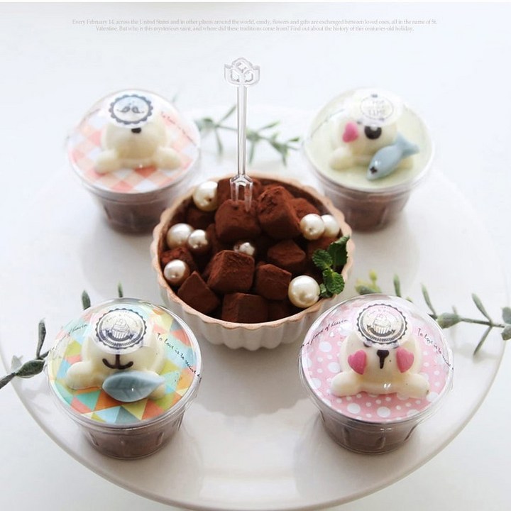 [올인원풀패키지] 고급 발렌타인데이 초콜릿만들기 세트 대용량 귀여운 선물용 diy 파베 생초콜릿 바크 발렌타인 초콜릿 만들기 재료 키트 세트, K. 귀요미 파베