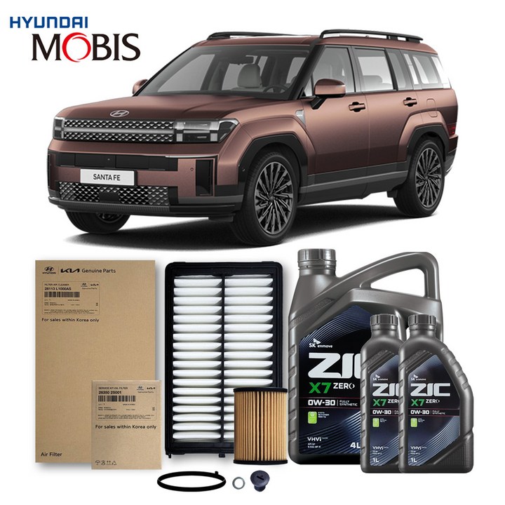 디올뉴 싼타페 MX5 가솔린휘발유 2.5 터보23년식 이후 순정필터지크합성유 6L, 1개