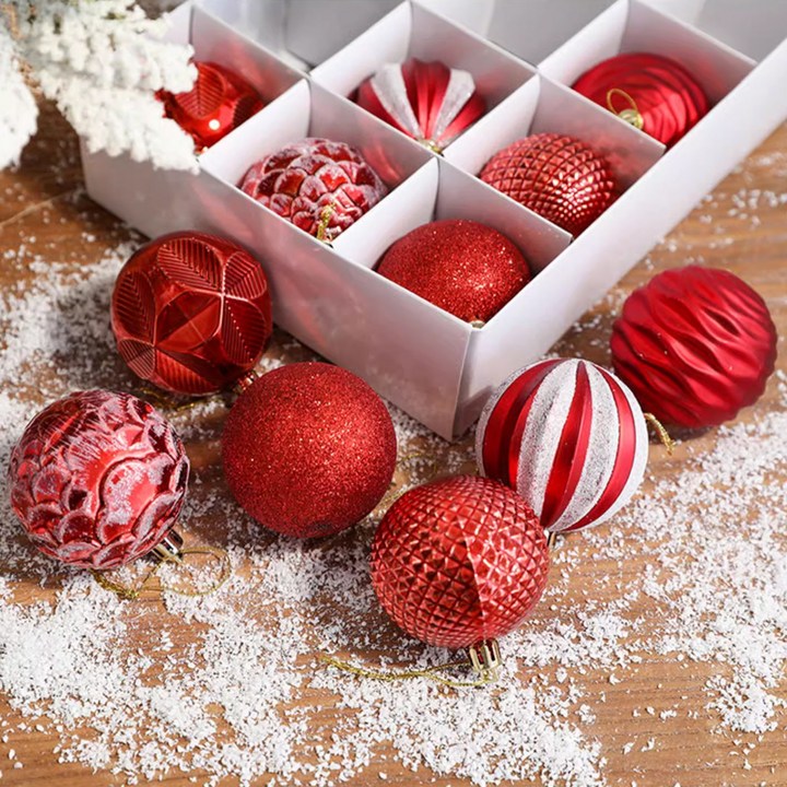 쬬린 크리스마스 트리 장식볼 세트 12P