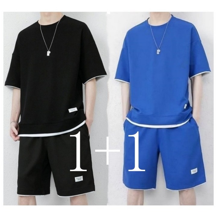 THE GG 11 남여공용 캐주얼 반팔티 반바지 상하세트G