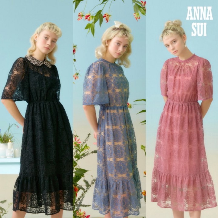 안나수이 ANNA SUI 로맨틱 레이스 원피스이너슬립 2종