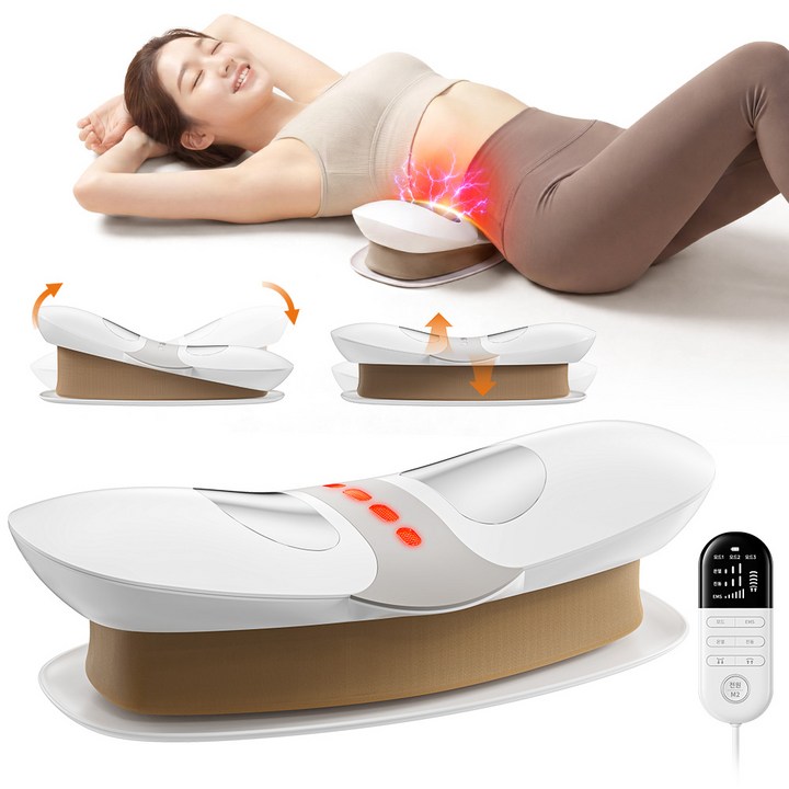 [36개월무상보증] MELUKOO 허리 마사지기 허리케어 저주파 EMS 공기압 에어리프트 마사지기 온열 찜질