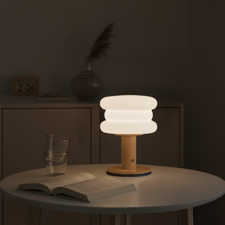 미드무드 미드센츄리 인테리어 마카롱 미니 무드등, 화이트  크림버터