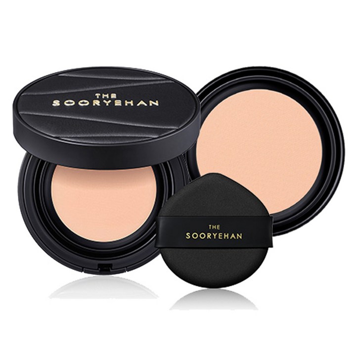 수려한 더 블랙 텐션 핏 메쉬쿠션 본품13g  리필13g