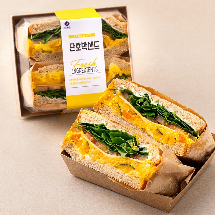 이엘후레쉬 단호박 샌드위치 2입, 400g, 1개 이엘후레쉬 단호박 샌드위치 2입, 400g, 1개