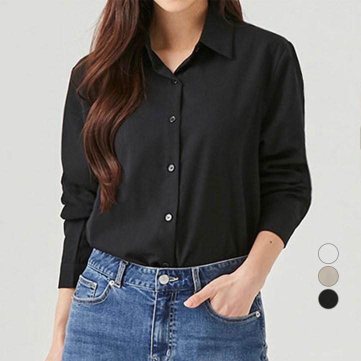 캐럿 여성 소프트터치 레귤러핏 셔츠 블라우스 캐럿 여성 소프트터치 레귤러핏 셔츠 블라우스