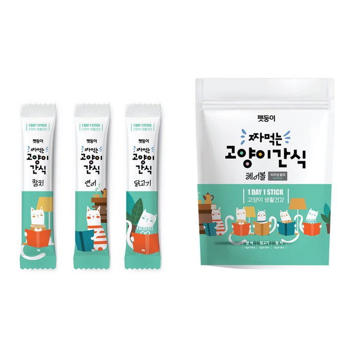펫둥이 짜먹는 고양이 간식 3가지맛