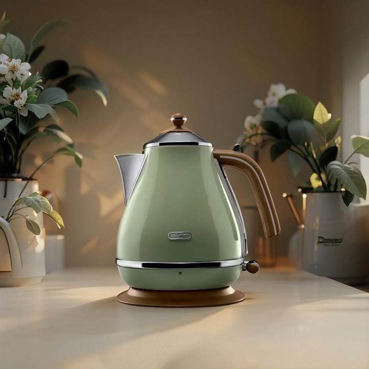 드롱기 국내정품 아이코나 빈티지 전기주전자 크림 그린 블랙 KBOV2001GR KBOV2001BG KBOV2001BK