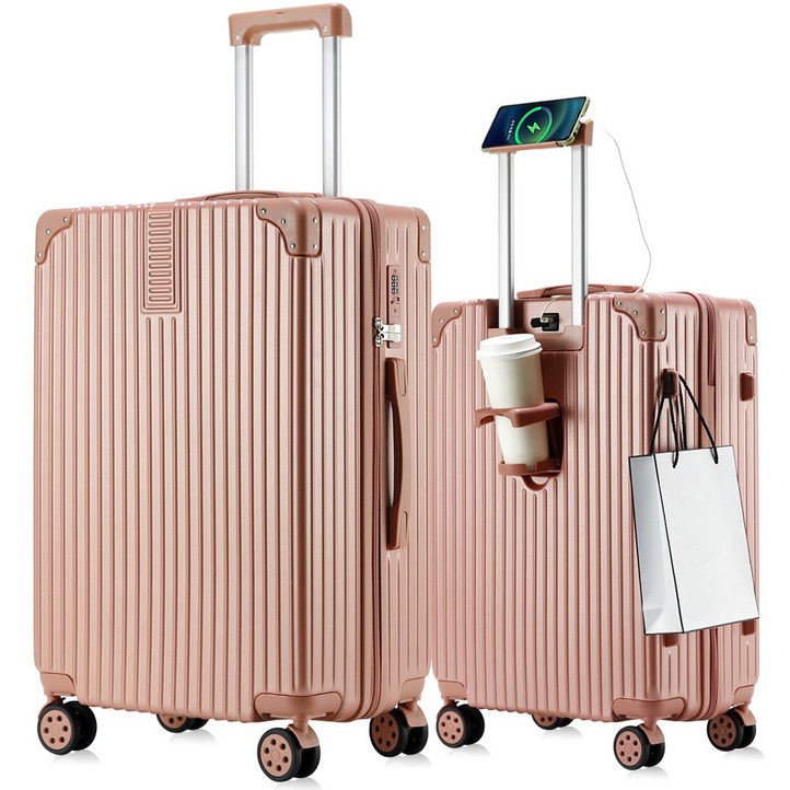 3년AS 초경량 기내용 캐리어 20인치 24인치 28인치 360도 조용한 바퀴 USB충전 다기능 대용량 여행용가방