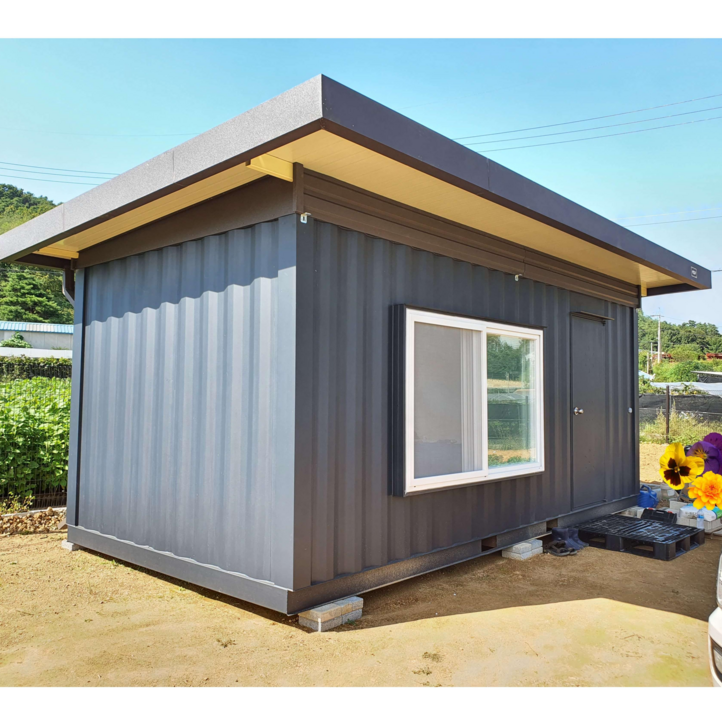 컨테이너 이동형 주택 하우스 농막 창고 사무실 해비가림 지붕 시공 공사 (지붕만) 20230410