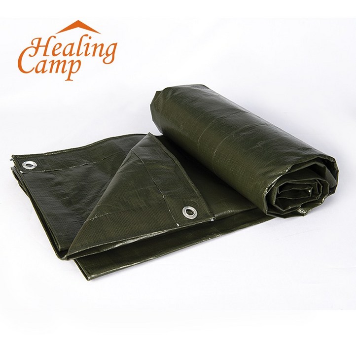 방수포 그라운드시트 타포린 캠핑용 텐트 방수포 힐링캠프 천막 제작전문, 카키색