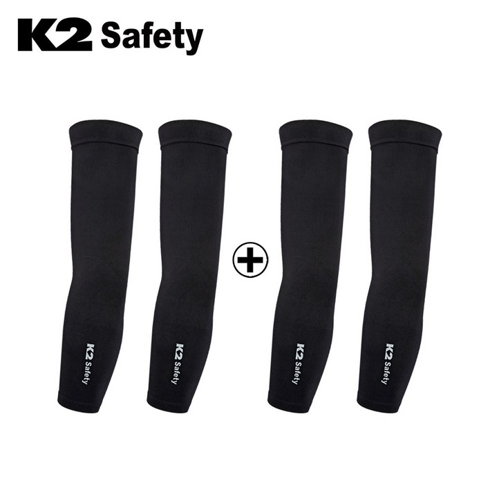 K2 UV차단 냉감 쿨토시 2P2P 2개 세트, 블랙2개