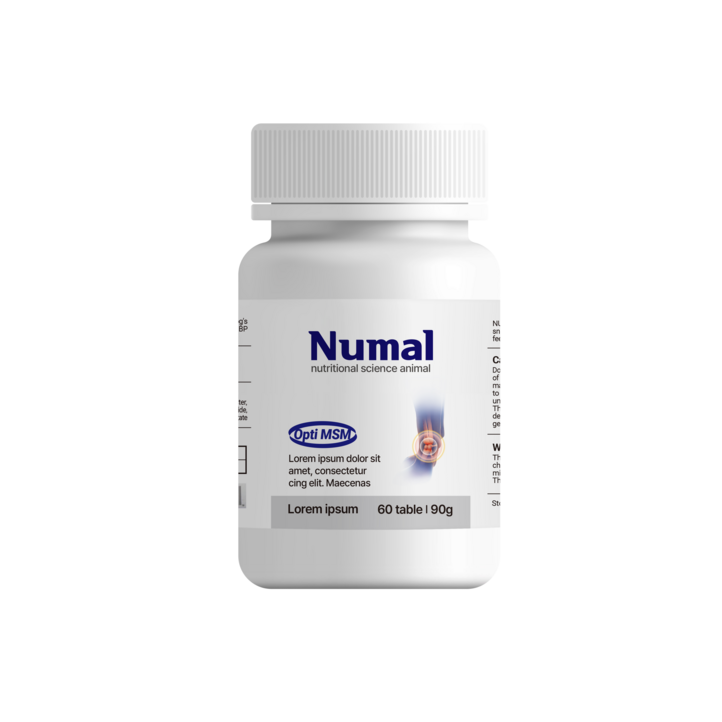 뉴말 옵티엠에스엠 NUMAL OptiMSM 90g  강아지 관절 영양제 쓸개골 뼈, 60개