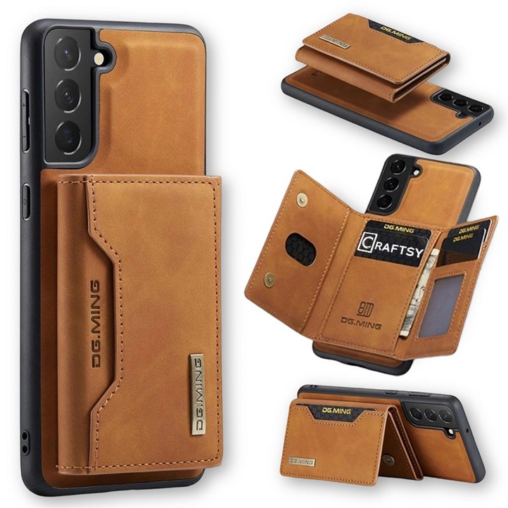 Craftsy 삼성 S21S22S23S24S25 시리즈 자석 분리형 가죽지갑 탈부착가능 핸드폰 케이스