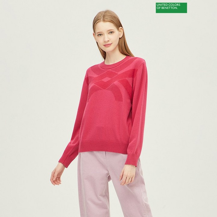 베네통 Benetton logo jacquard sweater 2F 1135U1044 2D6 베네통 Benetton logo jacquard sweater 2F 1135U1044 2D6