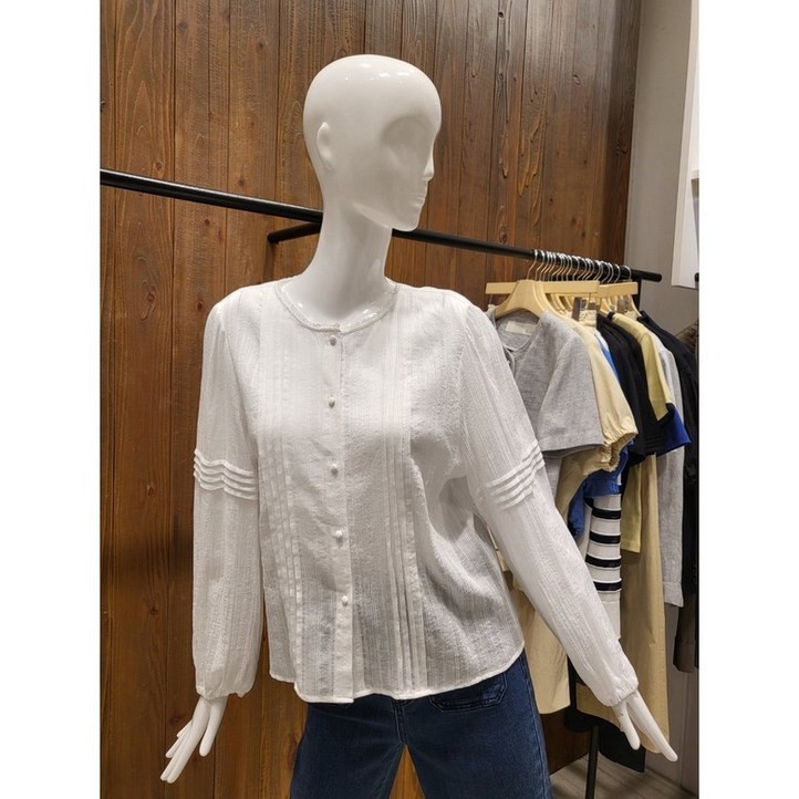 GCUT여성 셔츠 블라우스 지컷24FW핀턱 레이스 코튼 블라우스7254360101 GCUT여성 셔츠 블라우스 지컷24FW핀턱 레이스 코튼 블라우스7254360101