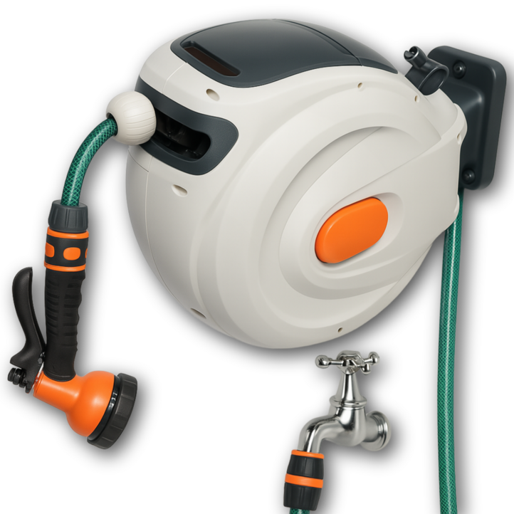 미우뮤 자동 릴호스 벽걸이형 워터릴 세차 청소 물호스, A30, 1개