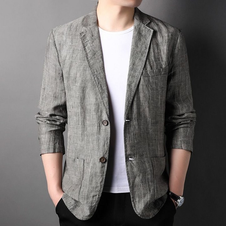 WEIHAN 남성 여름 얇은 자외선 차단 정장 코트 캐주얼 비즈니스룩 블레이저 자켓 데일리룩