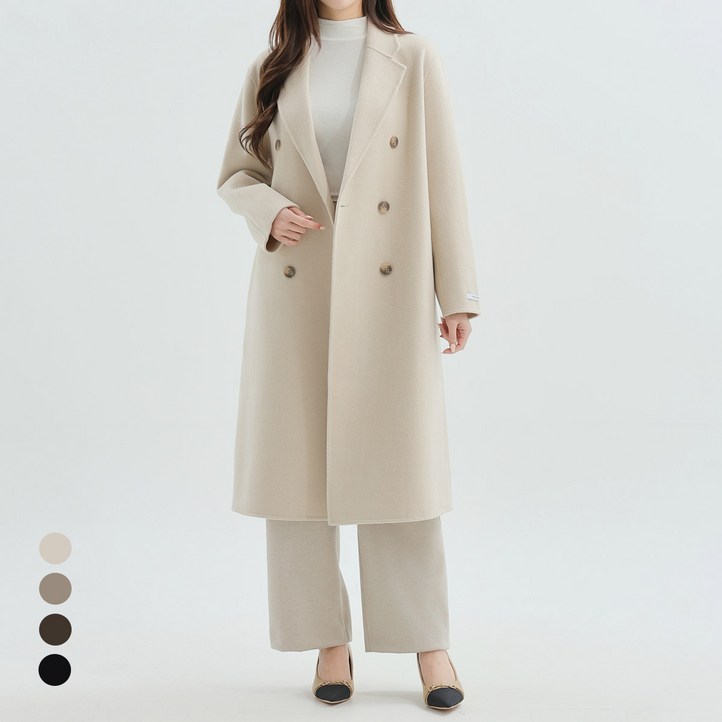 KARRA 울100루즈핏핸드메이드코트벨트SETA4W0186