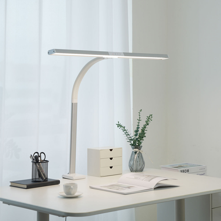 Wingdot 윙도트 LED 안티블루라이트 와이드 스탠드80cm LED 와이드 스탠드 집게형 HSJ220 화이트