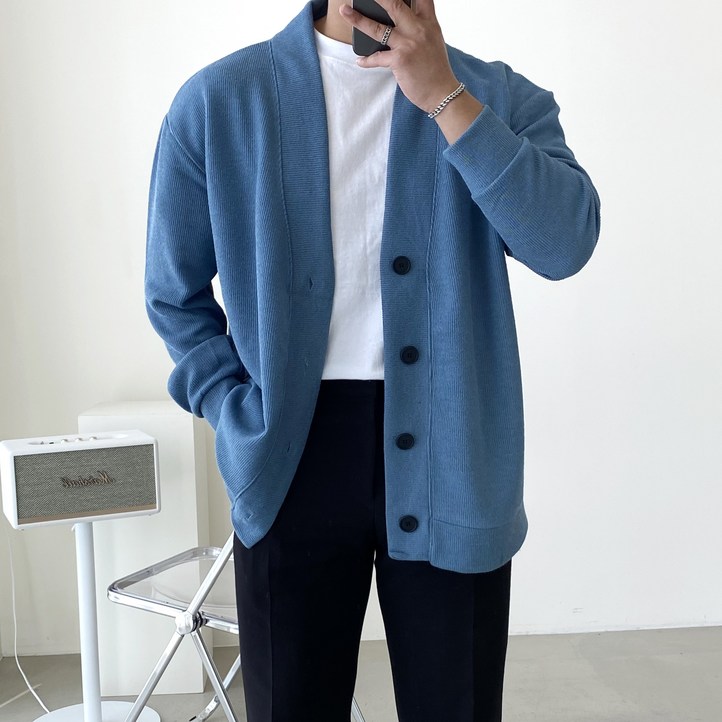 빠델 남성용 남자 오버핏 데일리 무지 니트 가디건 빠델 남성용 남자 오버핏 데일리 무지 니트 가디건