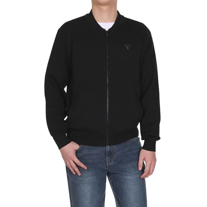 게스 성인용 남성용 슬림핏 가디건 니트 집업 AX33