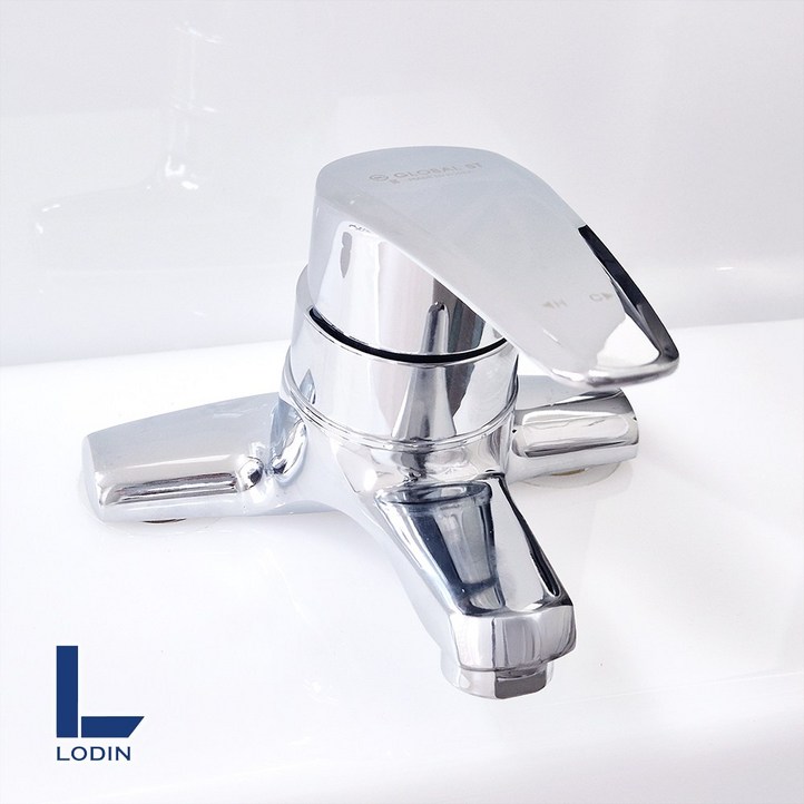 로딘 국산 투홀 세면 수전 욕실 화장실 세면기 수도꼭지 2홀 M1400