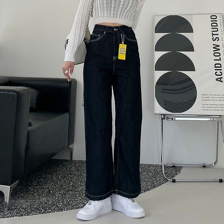 스티치 포인트 생지 데님 조거와이드 투웨이 팬츠 2XL 이염X 숏,기본,롱