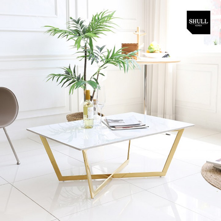 슐 베이 포세린 세라믹 대리석 실버 골드 인테리어 거실 소파 테이블 SL143