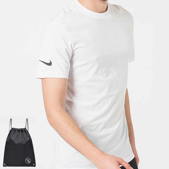 나이키 데일리 심플한 면 라운드 화이트 반팔티 PGN짐쌕가방 지급