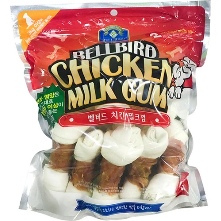 벨버드 강아지 치킨 밀크껌 미디움