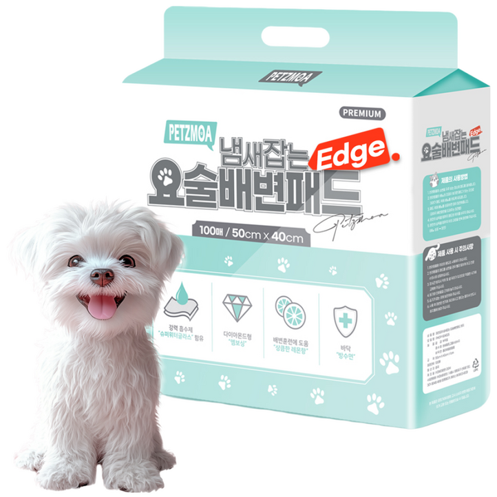 페츠모아 냄새잡는 요술 배변패드 프리미엄 엣지 레몬향, 100개입, 1개
