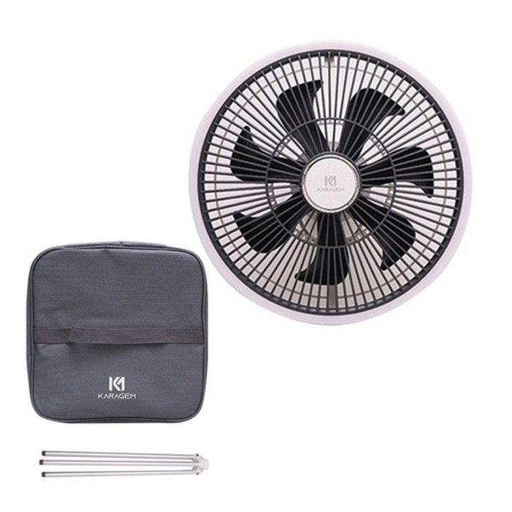 카라젬 캠핑 LED 무선 리모컨 선풍기 서큘레이터 타프펜 화이트 KA22MT, KA22MT화이트
