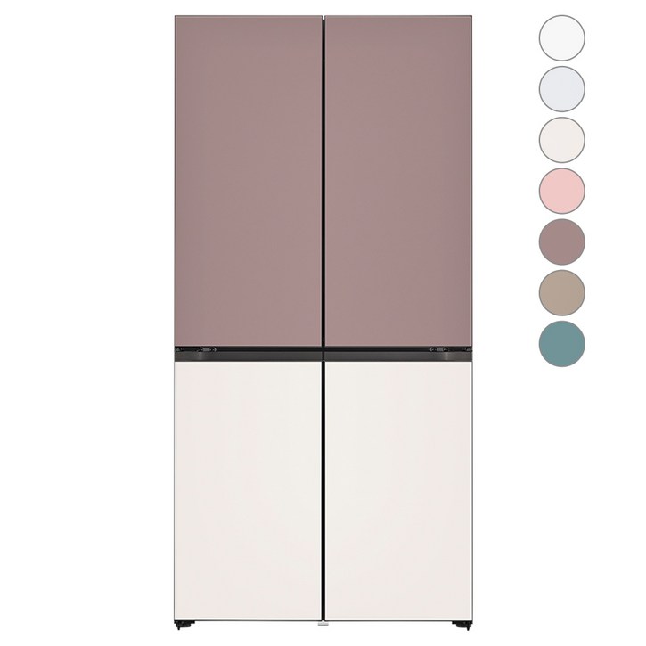[색상선택형] LG전자 디오스 오브제컬렉션 빌트인타입 베이직 4도어 냉장고 글라스 610L 방문설치 9