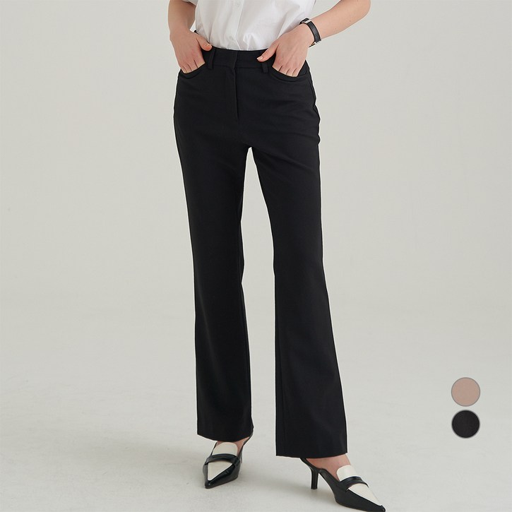 ELLE PARIS 에센셜 슬림 부츠컷 슬랙스 ELLE PARIS 에센셜 슬림 부츠컷 슬랙스
