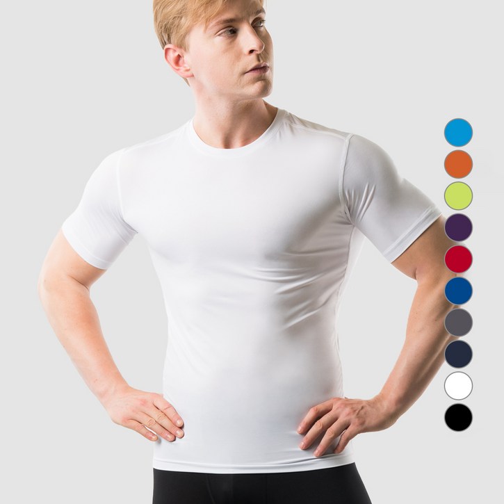 아르메데스 남성용 언더레이어 무지테크핏 반팔 상의 AR51