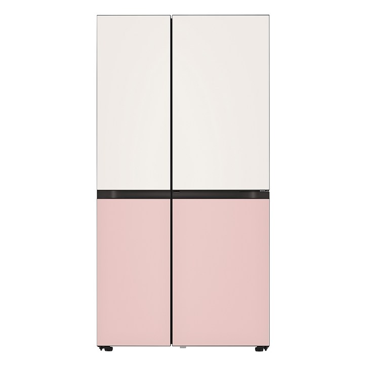 LG전자 디오스 오브제 컬렉션 매직스페이스 양문형 냉장고 S834BP20 832L 방문설치, 베이지 + 핑크, S834BP20 8