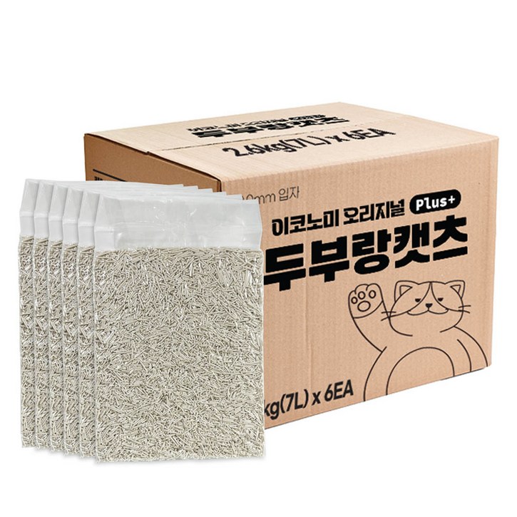 두부랑캣츠 이코노미 오리지널 고양이 모래 무라벨