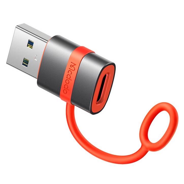 맥도도 포터블 C타입-USB-A타입 미니 젠더, 블랙, 1개