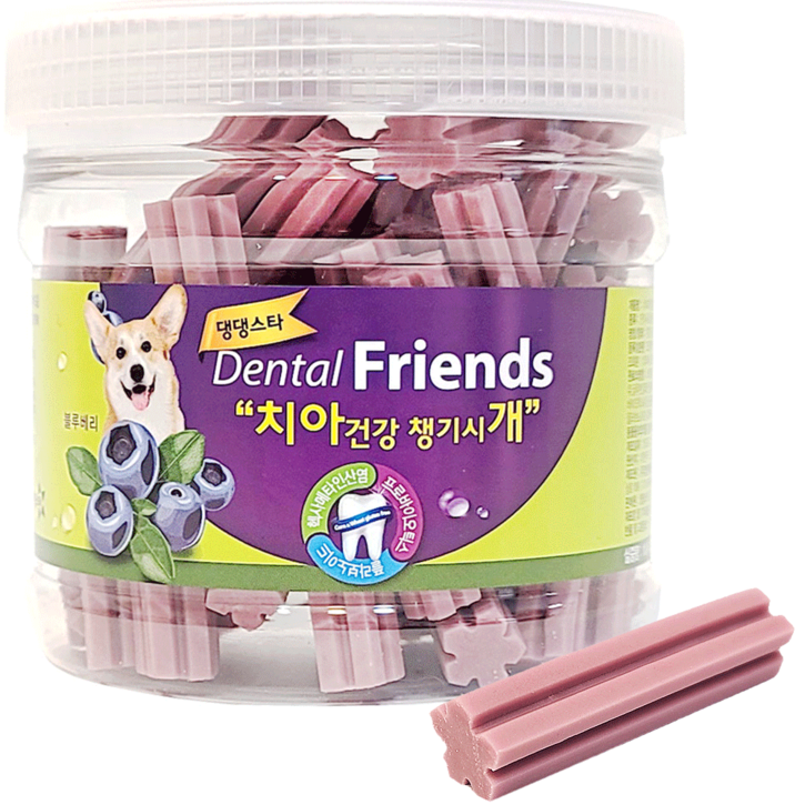 댕댕스타 강아지 덴탈프랜즈 간식, 블루베리, 300g, 1개