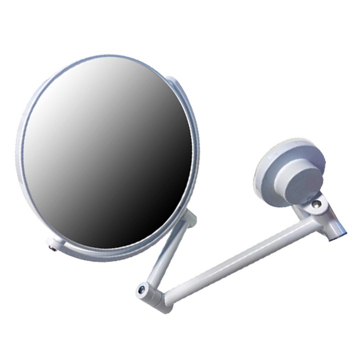 손할매 강력흡착 확장형 양면 원형 거울, 화이트 7