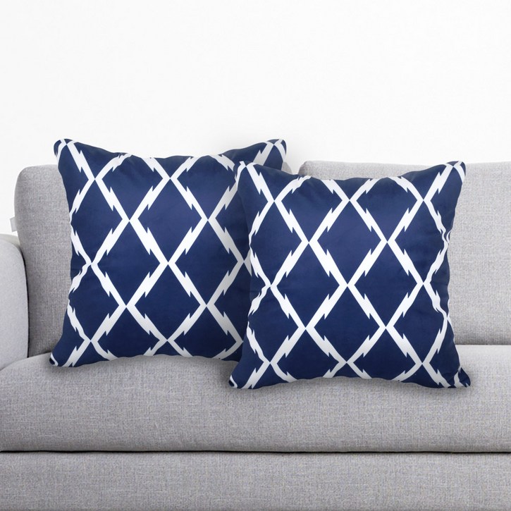 스트라이프 벨벳 쿠션 D타입 2p