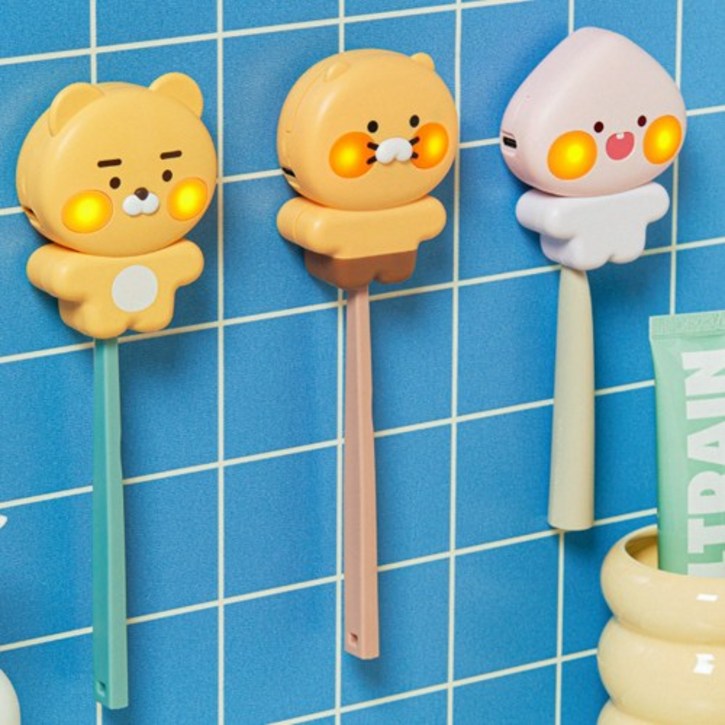 카카오프렌즈 볼발그레 UV 휴대용 칫솔살균기 무선 욕실 부착, 볼 발그레 춘식이9972