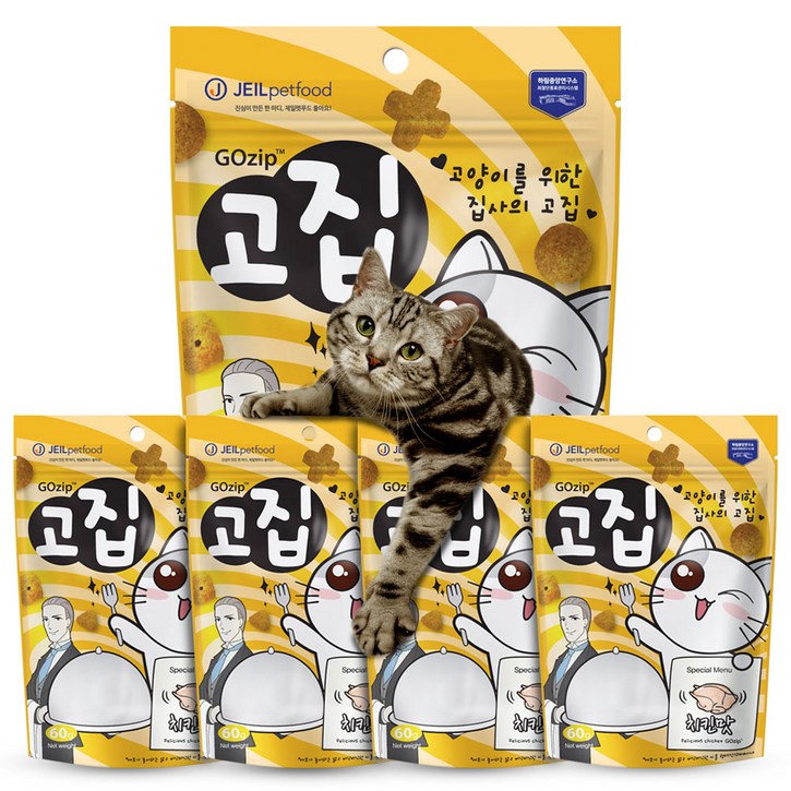 맛있는 고집 캣트릿 치킨 60g x4개