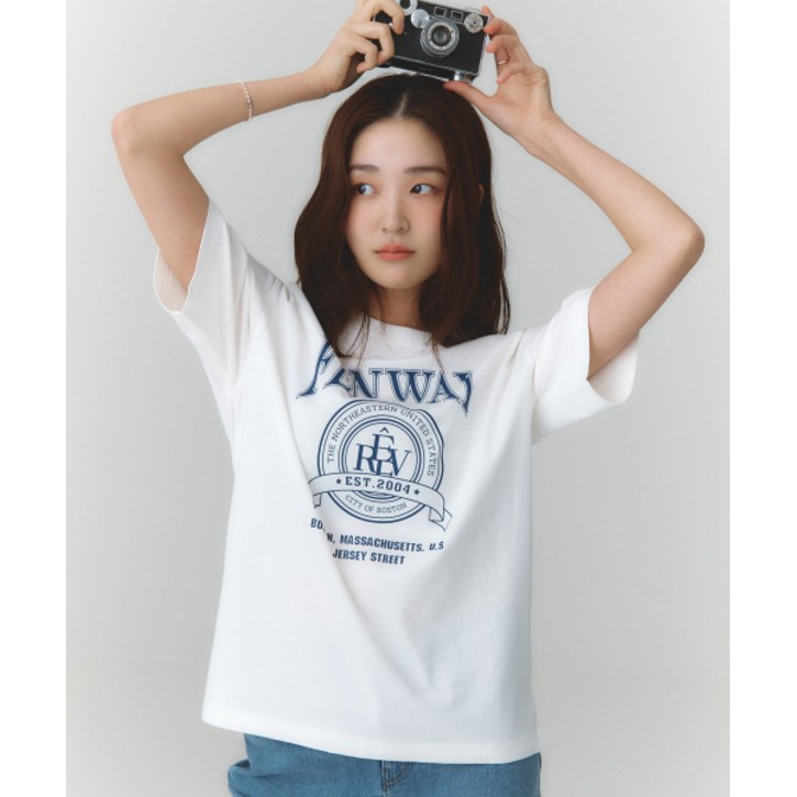 폴햄 POLHAM 여성 20수 코튼 그래픽 오버핏 반팔티PHE2TR2000 PHE2TR2000 125053